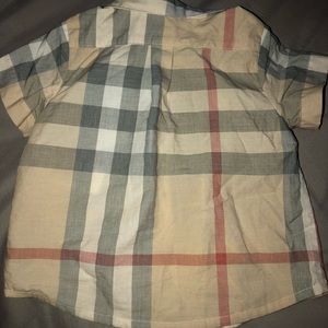 Baby Burberry collar short sleeve shirt